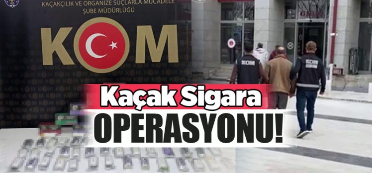 KOM Şube Müdürlüğü ekiplerince yapılan operasyonda, bin 273 paket kaçak sigara ele geçirildi.