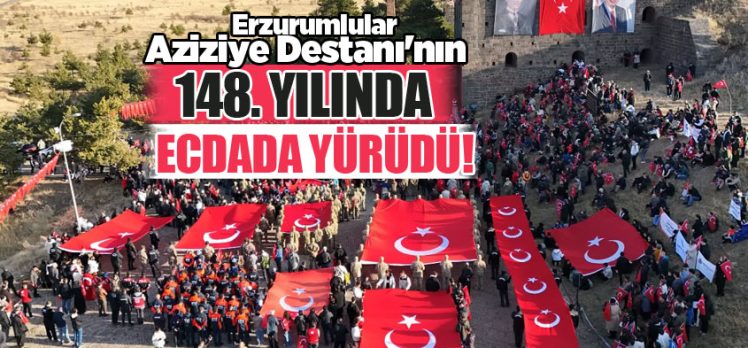 Erzurum’da sabah namazı sonrası minarelerde yapılan çağrı ile vatandaşlar Tabyalara akın etti.