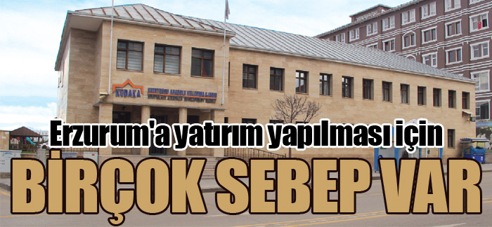 Erzurum’a yatırım yapılması için BİRÇOK SEBEP VAR