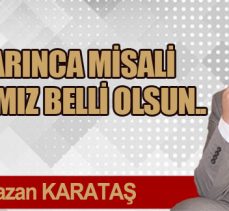 KARINCA MİSALİ SAFIMIZ BELLİ OLSUN..