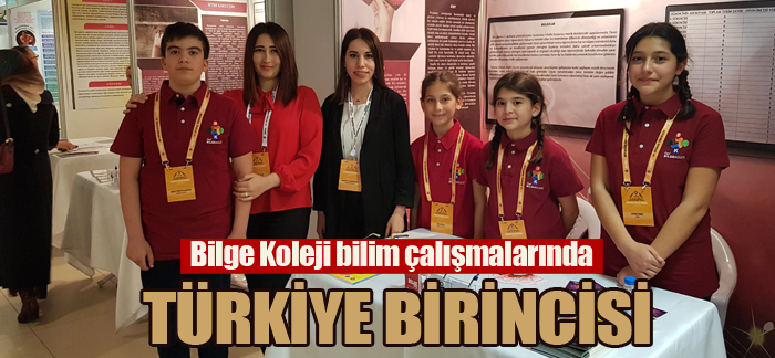Bilge Koleji bilim çalışmalarında Türkiye birincisi