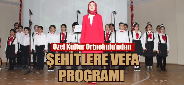 Özel Kültür Ortaokulu’ndan Şehitlere vefa programı