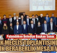 Başkan Sunar, ilk meclis toplantısında birlik beraberlik mesajı verdi