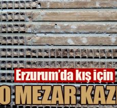 Erzurum’da kış için 800 mezar kazıldı
