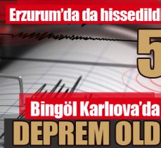 Bingöl Karlıova’da deprem oldu!