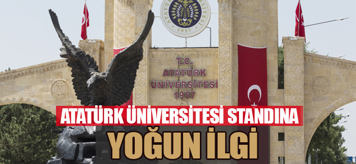 Atatürk Üniversitesi standına yoğun ilgi