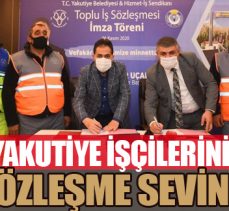 Yakutiye işçilerinin toplu sözleşme mutluluğu