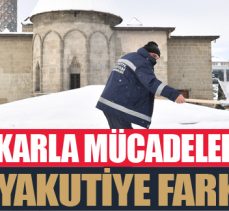 Yakutiye Belediyesi kar temizliğini aralıksız sürdürüyor