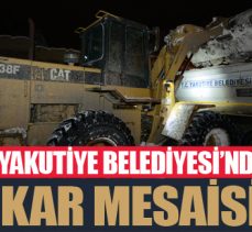 YAKUTİYE’DE KAR MESAİSİ