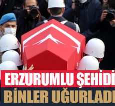 Erzurumlu şehidi binler uğurladı