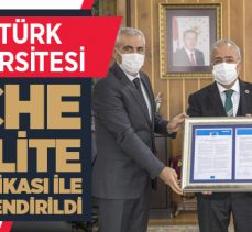 Atatürk Üniversitesi Eche Kalite Sertifikası ile ödüllendirildi