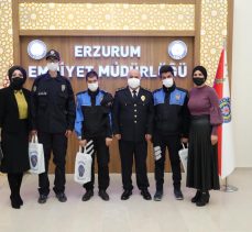 Özel eğitim gören çocuklardan Emniyet Müdürü Aslan’a ziyaret