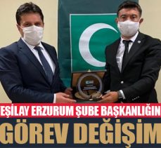 Yeşilay Erzurum Şube Başkanlığında görev değişimi