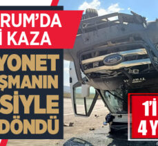 Erzurum’da feci kaza: 1’i ağır 4 yaralı