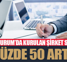 Erzurum’da kurulan şirket sayısı yüzde 50 arttı