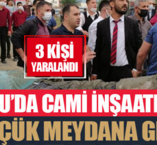 Cami inşaatında göçük: 3 yaralı
