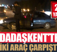 Dadaşkent’te iki araç çarpıştı