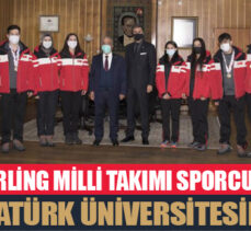 Curling milli takımı sporcuları Atatürk Üniversitesinde
