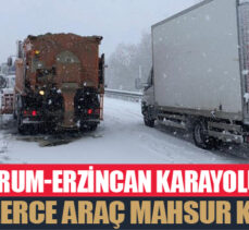 Erzurum-Erzincan karayolunda yüzlerce araç mahsur kaldı