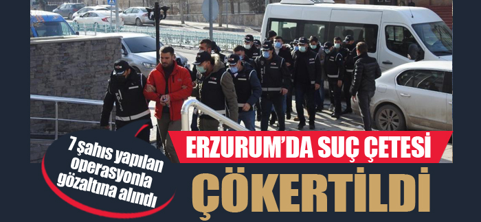 Erzurum’da suç çetesi çökertildi