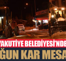 Yakutiye’de yoğun kar mesaisi
