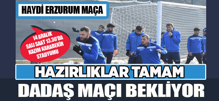 BB Erzurumspor, Gençlerbirliği maçı hazırlıklarını tamamladı