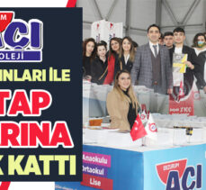 Açı Yayınlarının yer aldığı standa öğrenci ve velilerin ilgisi yoğun oldu.