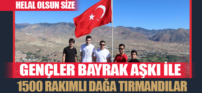 Sitare Dağı’na tırmanarak yıpranan Türk bayrağını değiştirdiler.