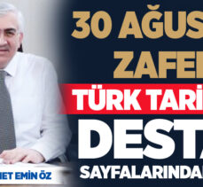 AK Parti Erzurum İl Başkanı Öz, 30 Ağustos Zafer Bayramı’nın 100. yıl dönümü dolayısıyla kutlama mesajı yayımladı.