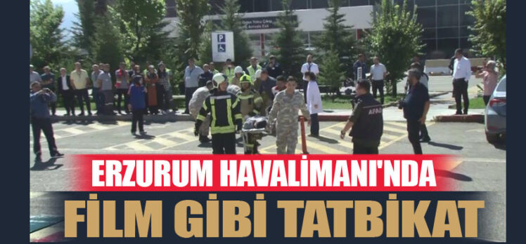 Erzurum Havalimanı’nda 200’e yakın personel ile yapılan deprem tatbikatı gerçeğini aratmadı!