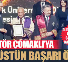 Çomaklı; Atatürk Üniversitenin ödülünü Cumhurbaşkanı Recep Tayyip Erdoğan’ın elinden aldı.