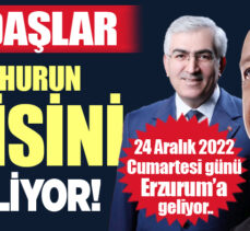 Öz, Cumhurbaşkanı Recep Tayyip Erdoğan’ın hafta sonunda Erzurum’a geleceğini açıkladı.