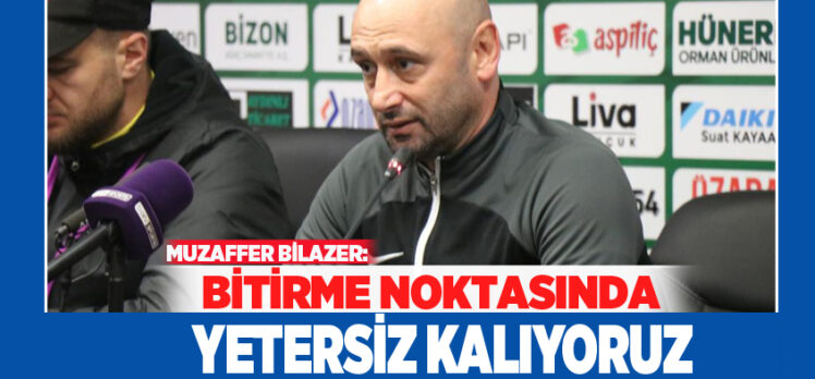 Erzurumspor FK Teknik Direktör Muzaffer Bilazer, maçın ardından açıklamalarda bulundu.