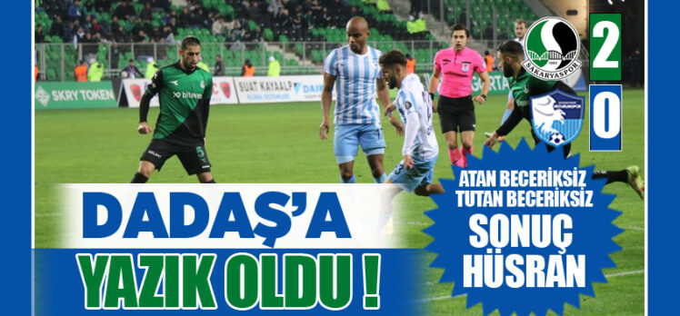 Erzurumspor üstün oynadığı maçta deplasmanda kaleci kurbanı oldu Sakaryaspor’a 2-0 yenildi!..