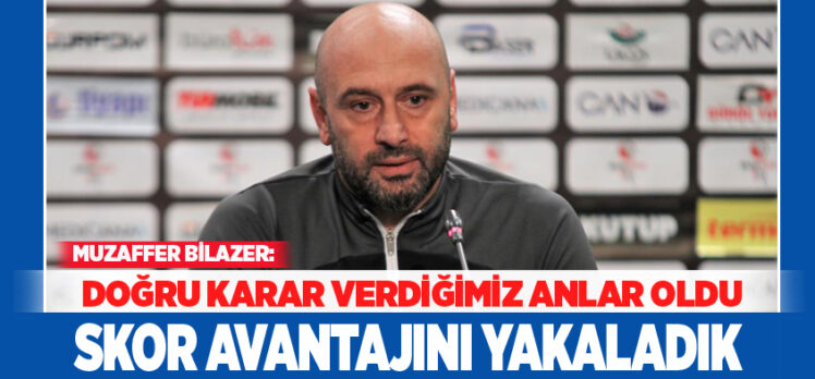 Erzurumspor FK Teknik Direktör Muzaffer Bilazer, maçın ardından açıklamalarda bulundu.