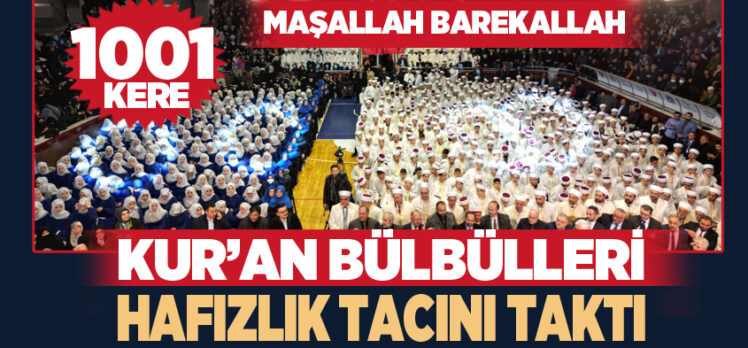 Erzurum’da1001 Hafız için icazet merasimi düzenlendi. Merasime binlerce vatandaş katıldı.