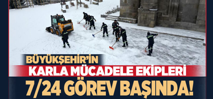 Erzurum Büyükşehir Belediyesi’ne bağlı karla mücadele ekipleri vatandaşlardan tam not aldı.