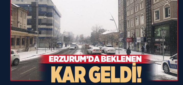 Her yıl Aralık ayında beyaz gelinliğini giyen Erzurum’da bu sene bir ilk yaşanıyor. Kar sonunda geldi!..