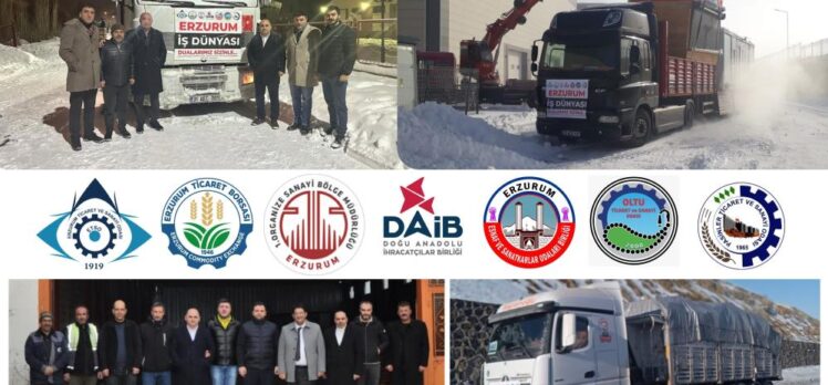Erzurum İş Dünyası Deprem Koordinasyon Merkezi’nin ayni ve nakdi yardımları aralıksız sürüyor!
