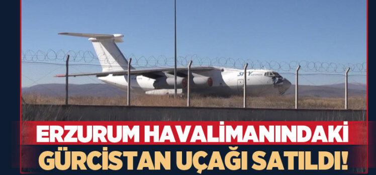 Erzurum Havalimanında yaklaşık 12 yıldır bekleyen Gürcistan uçağı ihale ile 1.5 milyon liraya satıldı.