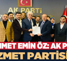 AK Parti eski İl Başkanı Mehmet Emin Öz, milletvekili aday adaylığını parti il binasında açıkladı.