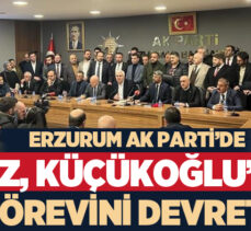 Erzurum AK Parti’de Mehmet Emin Öz, il başkanlığına atanan İbrahim Küçükoğlu’na görevini devretti.