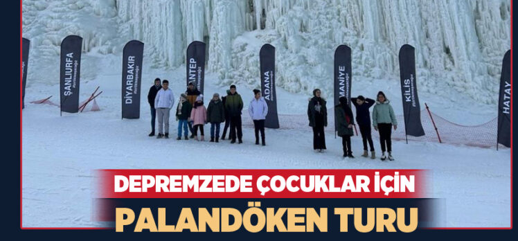 Erzurum’da, Palandöken Kayak Merkezini gezen depremzede çocuklar eğlence dolu anlar yaşadı.