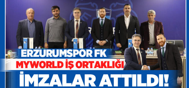 Erzurumspor FK, kulüp tesislerinde gerçekleştirilen imza töreniyle myWorld’le iş ortaklığı sağladı.