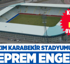 Depremlerde hasar gören Erzurum Kazımkarabekir Stadyumu’nda “maç oynanamaz” kararı verildi.