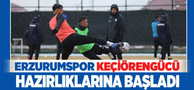 Erzurumspor FK,  Ankara Keçiörengücü maçı hazırlıklarına bugün yaptığı antrenmanla başladı.