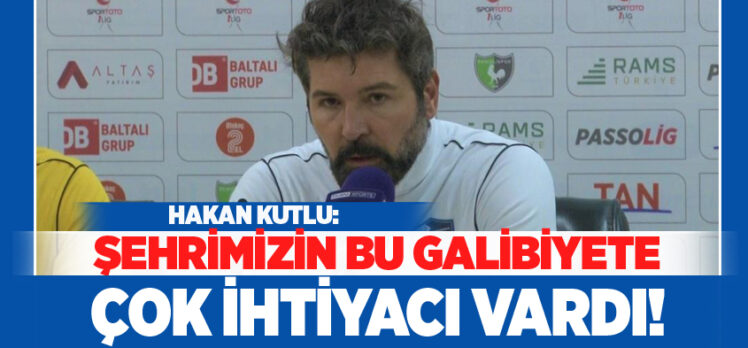 Erzurumspor FK Teknik Direktör Hakan Kutlu, maçın ardından açıklamalarda bulundu!.