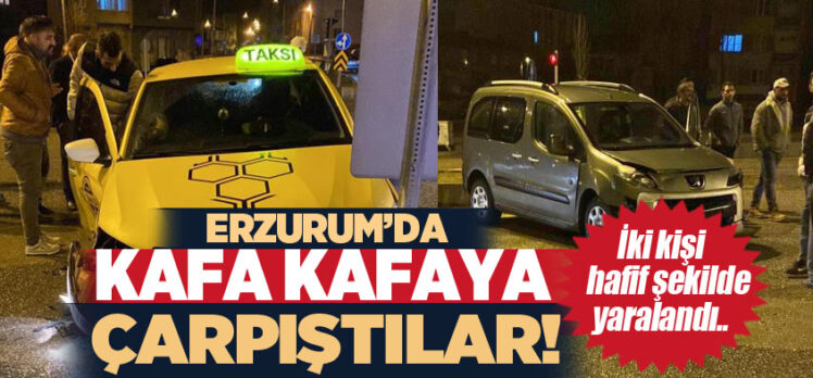 Erzurum  Palandöken İlçesi’nde meydana gelen trafik kazasında iki kişi hafif şekilde yaralandı.