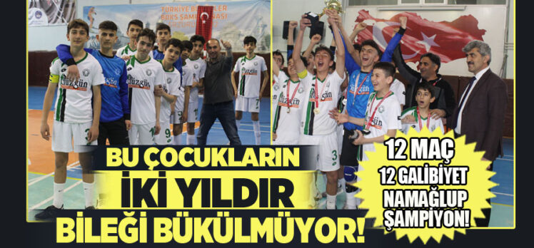 İbrahim Hakkı Kubilay İmam Hatip Ortaokulu Yıldız Futsal Takımı’nın iki yıldır bileği bükülmüyor.