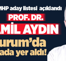 YSK’ya sunulacak listede ilk sırayı MHP Genel Başkan Yardımcısı Prof. Dr. Kamil Aydın aldı.